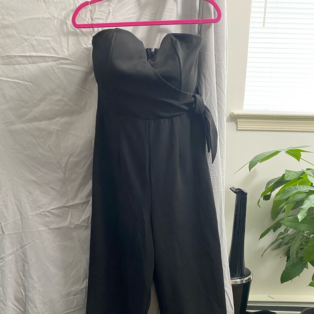 Strapless black jumpsuit
